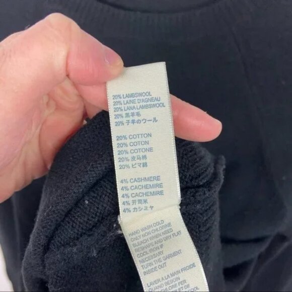 Rebecca Minkoff Cashmere Blend Knit Fringe Star Sweater Black Western Size XS - Picture 9 of 13